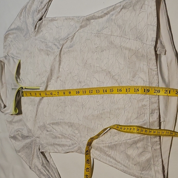 Mondetta white patterned lightweight long sleeve quarter zip size small - Picture 8 of 11